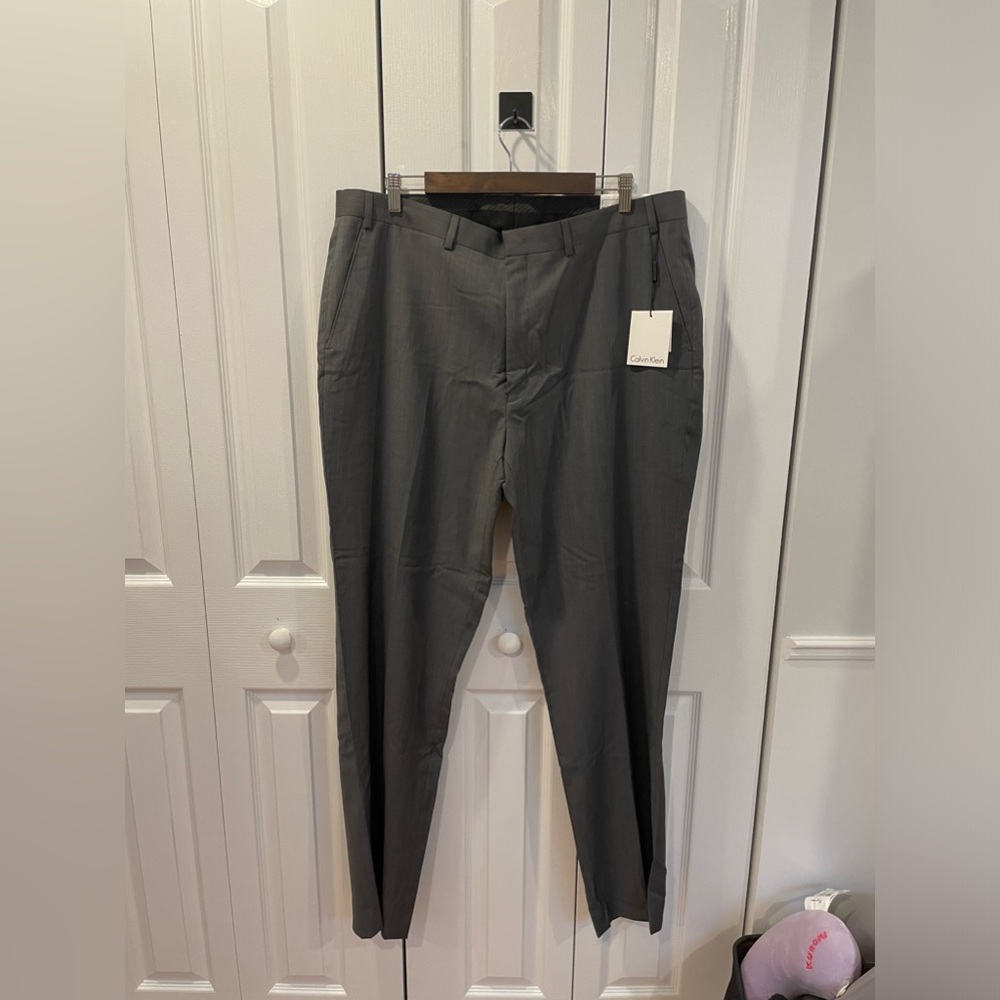 calvin klein men grey pants